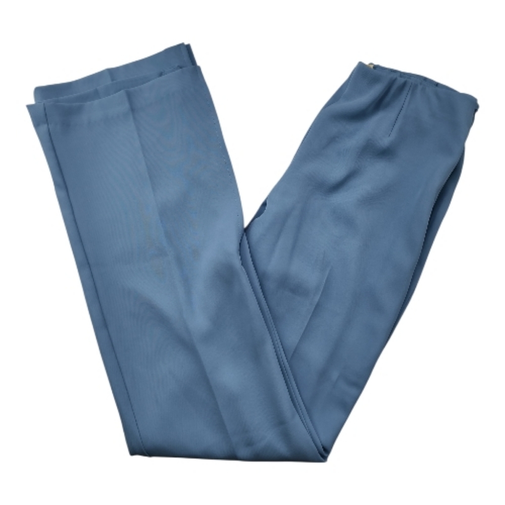 NWT Open Edit Women XS Baby Blue Slit Hem Flare Pants Tailored Spring Summer